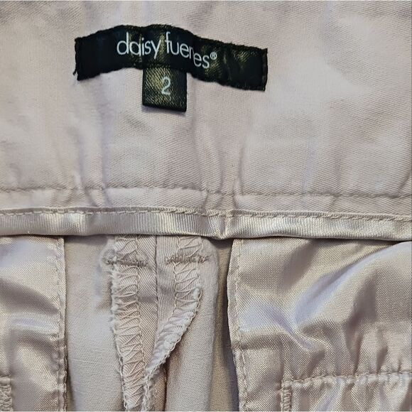 Daisy Fuentes Cotton Cropped Pants Khaki Pink - Picture 6 of 9